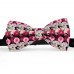 Papion personalizat, model crizanteme, flori roz